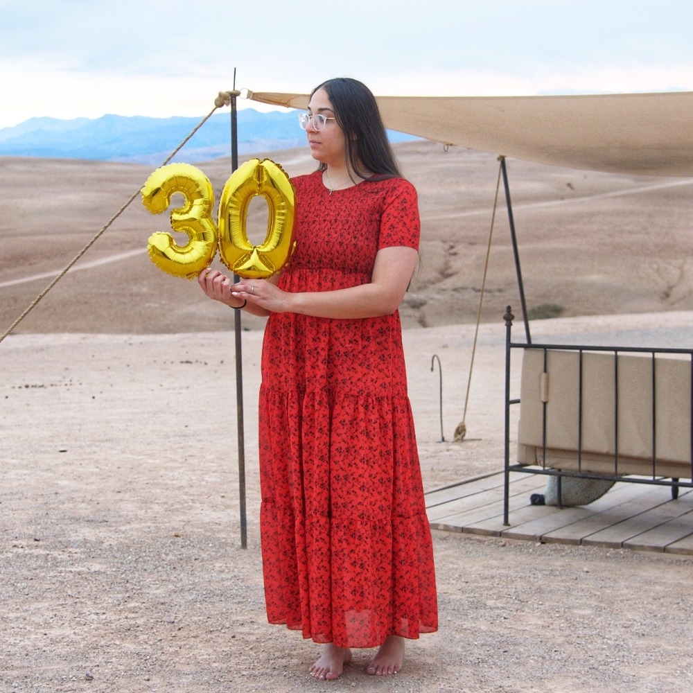 Zara red maxi dress